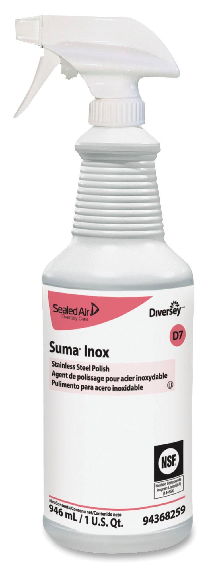 Diversey Suma INOX D7 Stainless Steel Polish, 31.99 Fluid Ounces